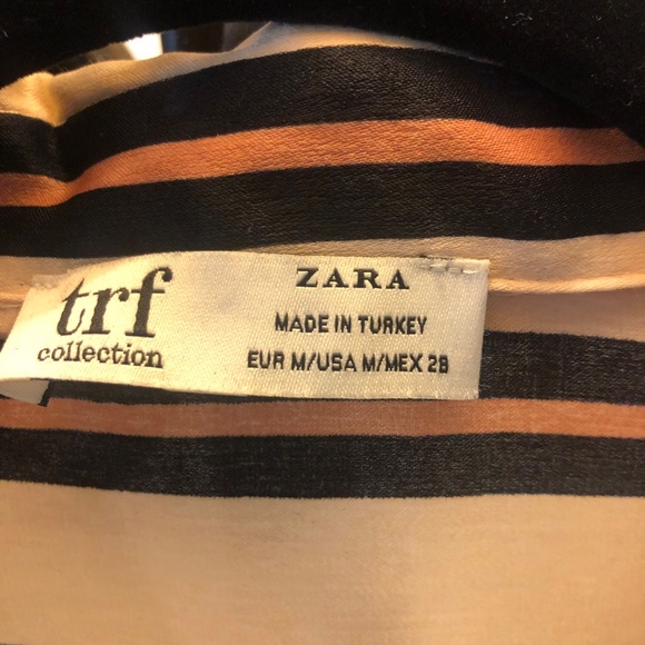 Zara Striped Silky Blouse - Picture 3 of 4
